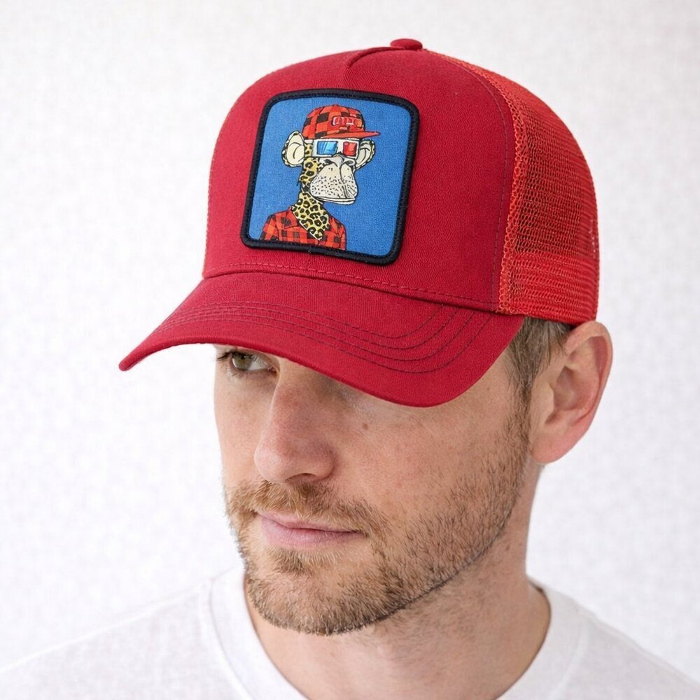 Bored Of Directors Red Ape Trucker Hat NWT | Snapback Graphic Cap